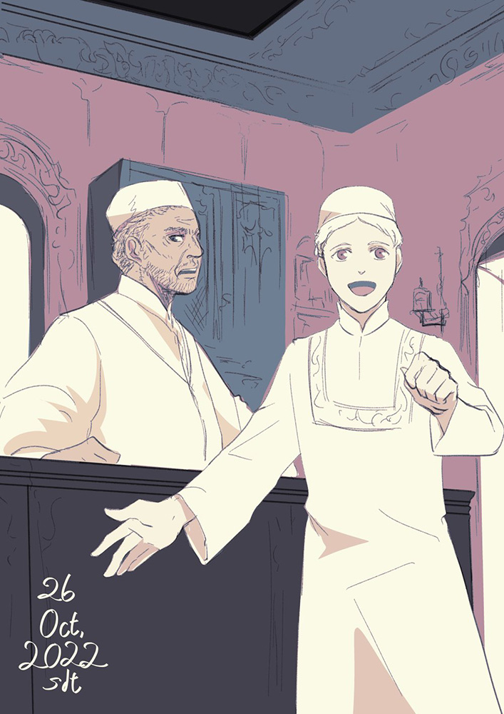 ジッドとエイリャ：ガルフ家の番頭と従業員